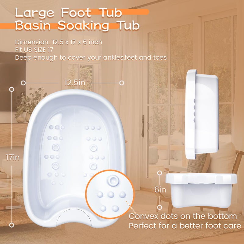LeCuag Ionic Bath Foot Basin for Detox Machine, Ionic Foot Bath Tub Basin, Feet Bucket with 100 Liners for Home USE - Image 2